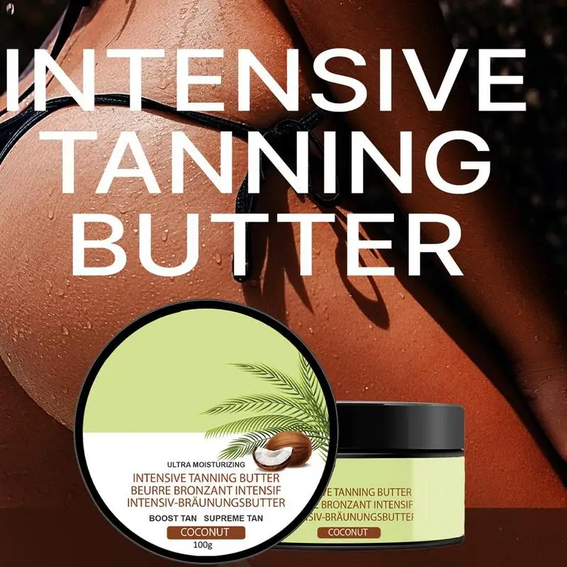 

100g Self-tanning Cream Coconut Oil Tanning And Bronzing Tan Accelerator Moisturizing Natural Ingredients Tanning Gel For Woman