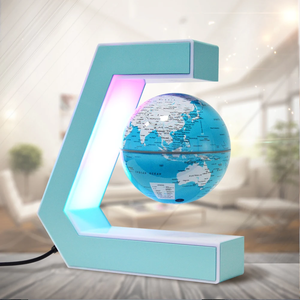 Rotating Magnetic Float With Led Light Home Decoration Kids Birthday Gift