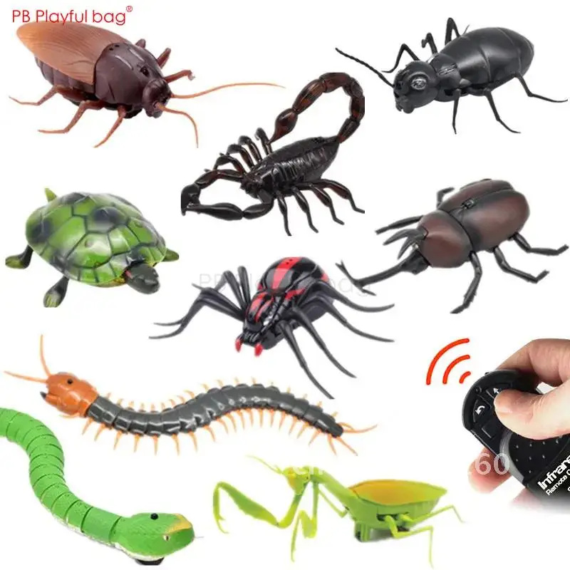 Control Insect Electric Simulated Snake toys Remote RC Animal Children Pillbug Adult AC38 Model Tricky Cockroach gifts toys