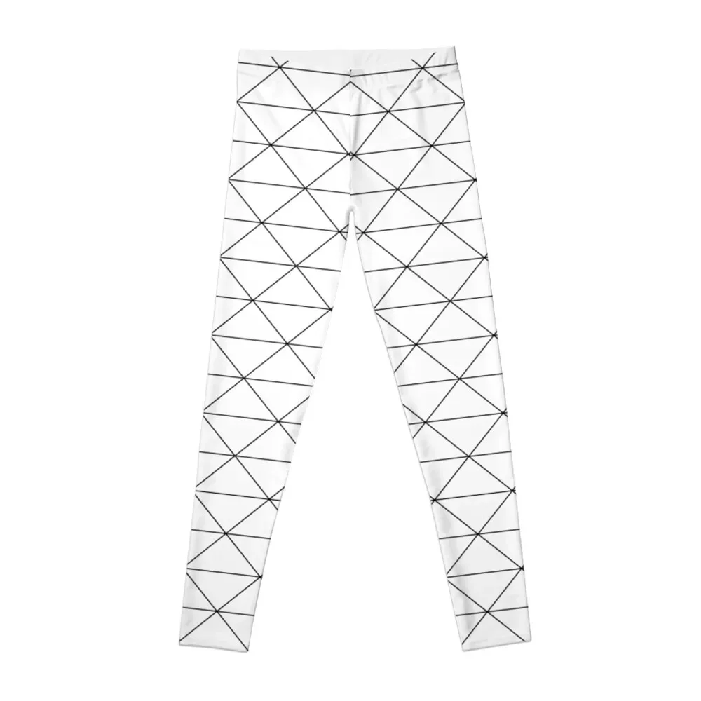 

Triangle Grid Pattern (black/white) Leggings gym's clothing sporty woman push up Womens Leggings