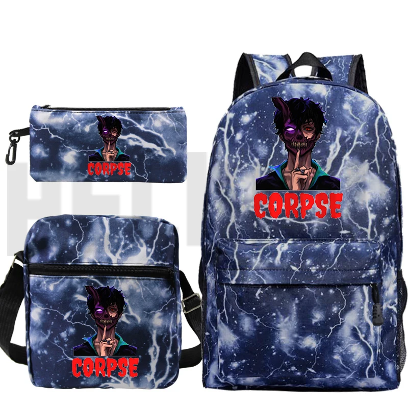 

Corpse Husband Backpacks for Women 3 Pcs/Set Laptop Computer Sport Teenager College Satchel Cute Bag Fashion Men Japanese Bag