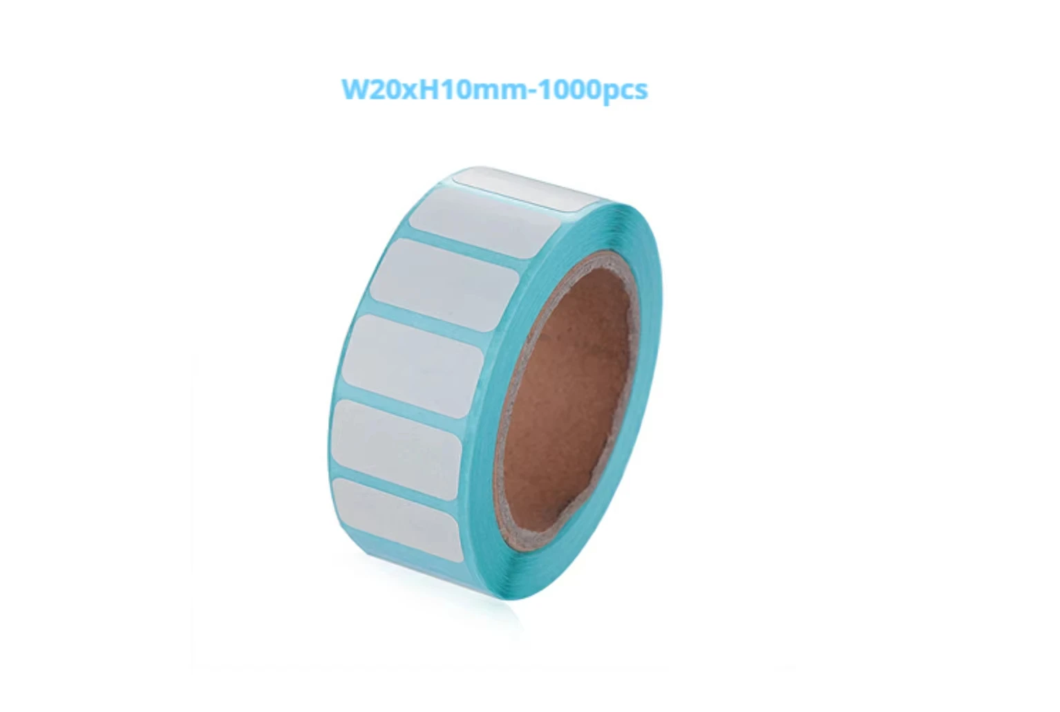 1000Pcs W20xH10mm 흰색 배송용 열전사 라벨 종이 롤 스티커 비즈니스 홈 바코드 등을 위한 카본 밴드 없음