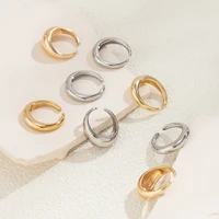 8 Pcs Chunky Open Smooth Surface Rings Set for Women Trendy Gold Color and Silver Color Mixed Finger Rings Accessories Fashion - Image 4