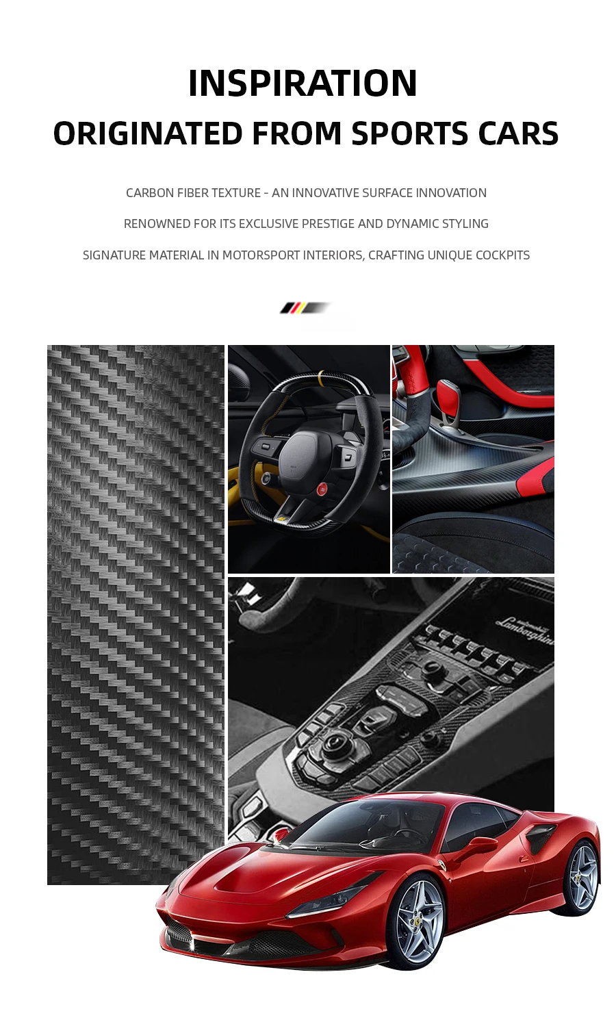 Passend für Hyundai Carbon Fiber Texture Lenkradbezug Snap-On Wave-Shaped Sport Design Elantra N Sonata Ioniq 5 5N 6 9 Venue Kona Santa Cruz Tucson Santa Fe Palisade Dior Casper Grandeur – Detail 9