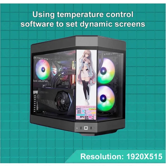 Y60 Y70 12.6 Inch DIY LCD Data Monitoring Display Screen 1920x515 Resolution Dynamic Auxiliary Screen MOD Without PC Box 3