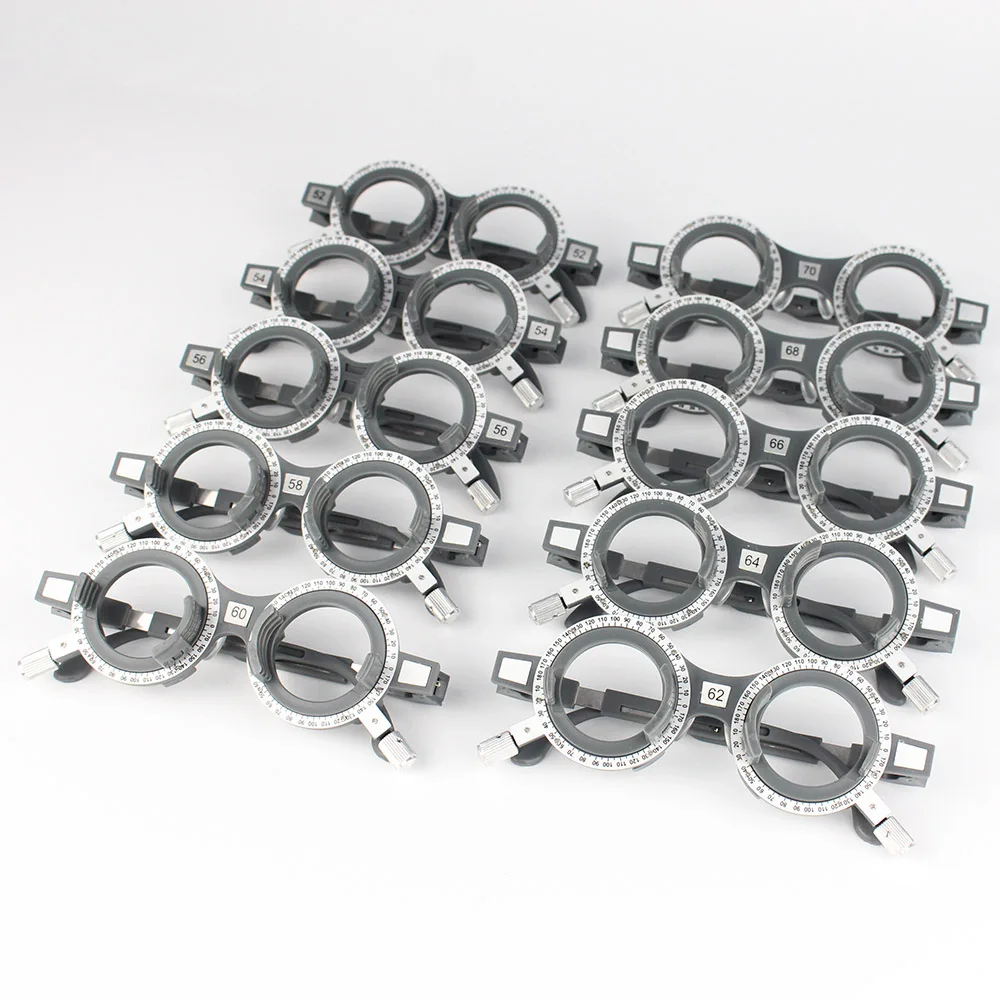1pc New Design TF-X Plastic Optical Trial Frame Set Ophthalmic Trial Lens Frame 52-70mm Optional Fixed PD Grey Color