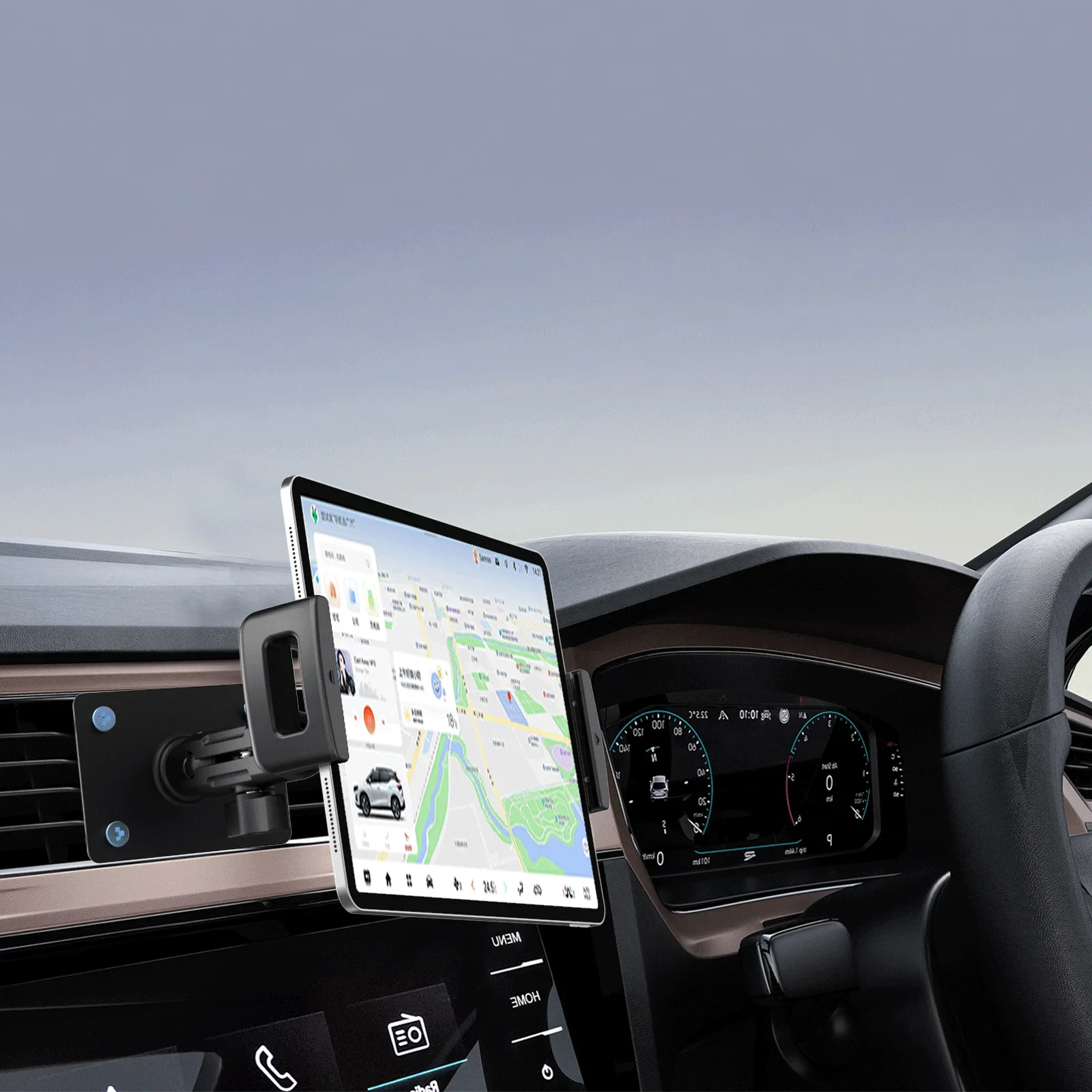 Ulanzi TB58 Tablet Wall Mount Holder Aluminum Alloy with 360° Adjustable Double Ball Head Magic Arm for Tablet Phone iPad