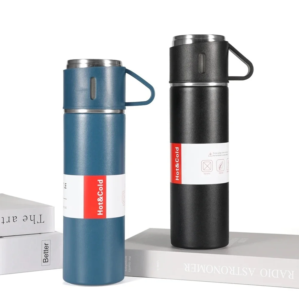 Garrafa Térmica Café Cha Caneca, Com Kit 3, 500ml