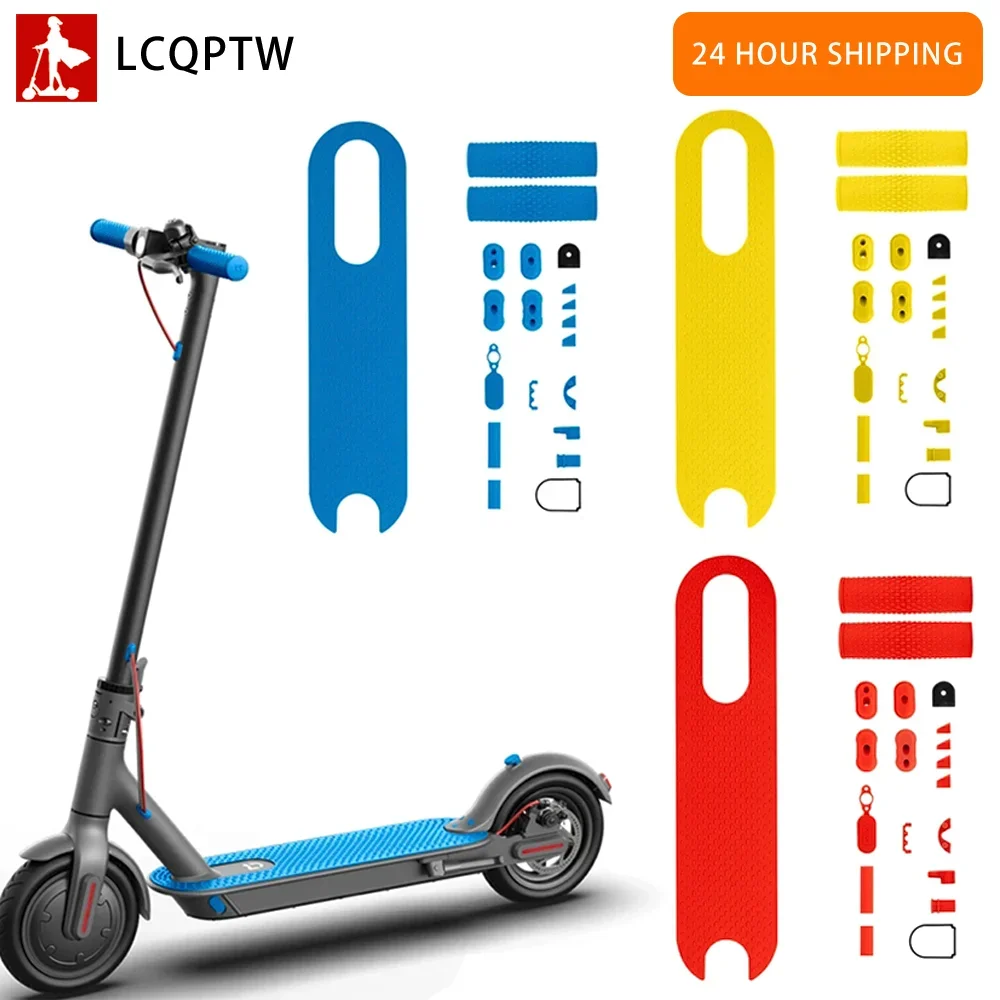 Für Xiaomi M365 1S Elektrische Roller Pedal Silikon Fuß Matte mit Lenker Grip Abdeckungen Lade Port Gummi Staub Stecker