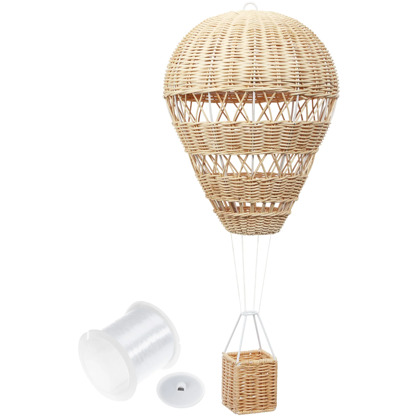 

Woven Rattan Hot Air Balloon Kids Room Preschool Hanging Ornament Nordic Kindergarten Nursery Photograph Props