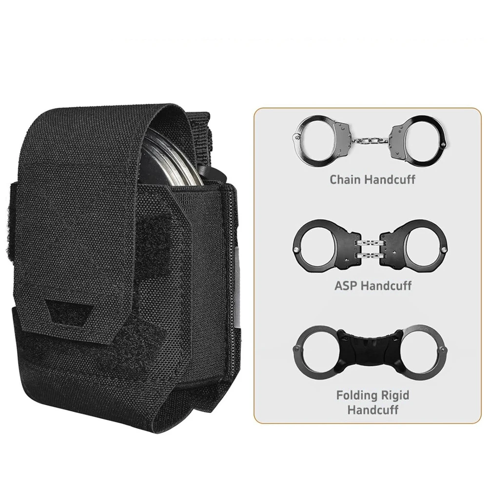 Shackles Holder Tactical Handcuffs Molle Pouch Case Universal Holster Quick Release Standard Cuffs for Vest