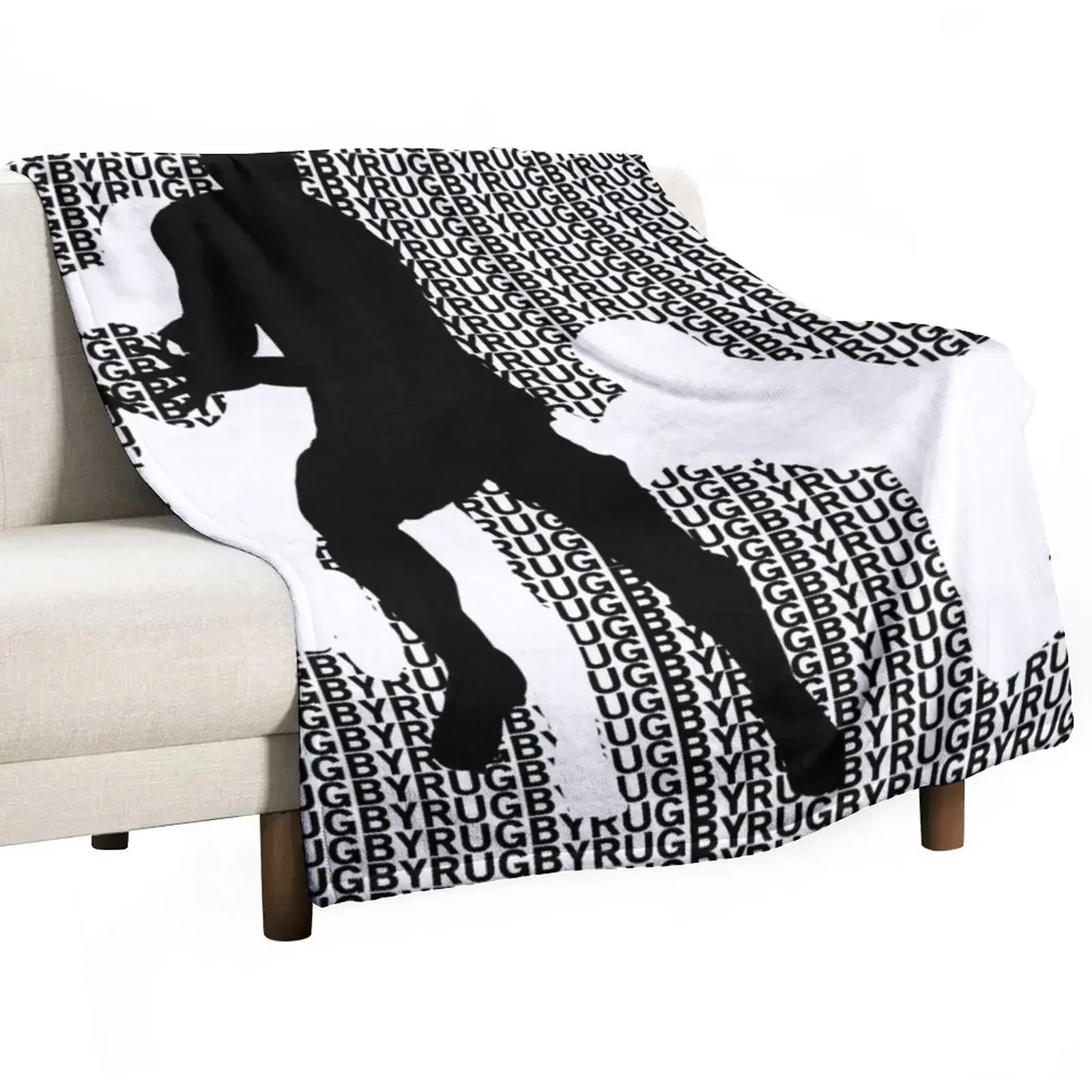 

Rugby Tackle 2 Throw Blanket Warm Hairys Blankets