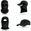 Sunscreen Fishing Hat Retractable Brim Hat Multifunctional Sunblock Cap Detachable Neck Protection Veil Sunshade Baseball Cap 4