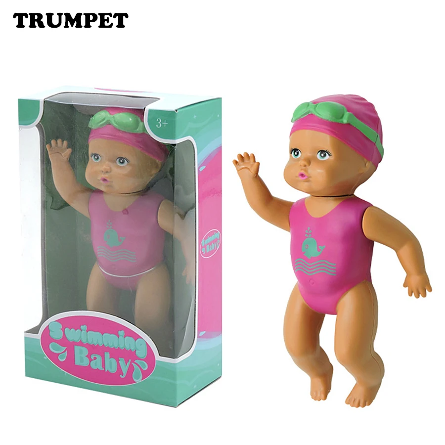 Fun swimming doll simulation wind-up doll model children's bathing and bathing bathroom toys 6