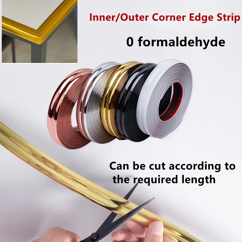 Wall Internal External Corner 5M protector Tape Self Adhesive PVC Table Desk Furniture Edge Guard Strip Soft Bumper Baby Safety