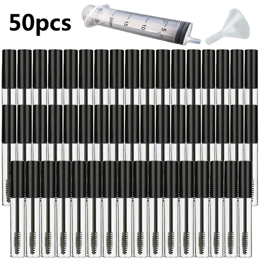 

50pcs 10ml Mascara Empty Tube and Cosmetic Container Empty Eyelash Tubes Wand Empty Mascara Travel Accessory sub-packed bottle