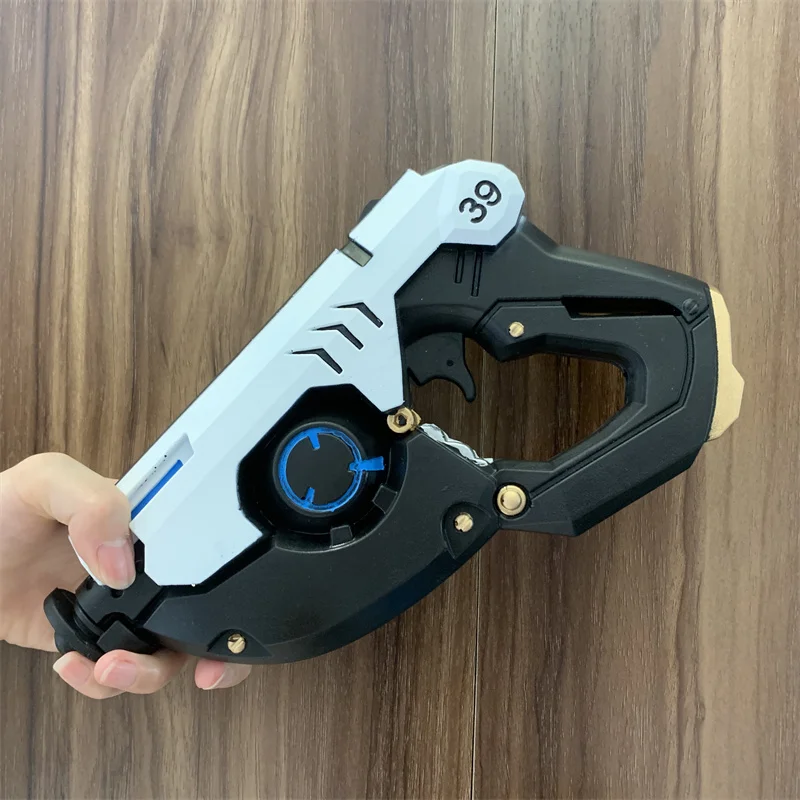 Game OW Tracer Revolvers Weapon Gun 1:1 Cosplay Safety PU Gift Outdoor Toy Rubber Soldier 76 D. va No Shooting cosplay prop cosplay toy