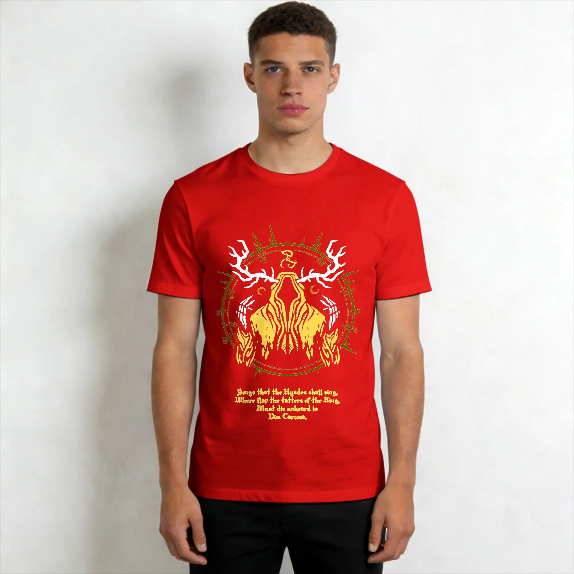Vintage Hippie Print 100% Cotton Short Sleeve T-Shirt