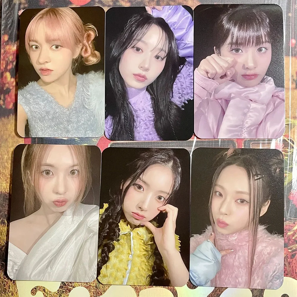 

6Pcs/Set KPOP NMIXX Postcard Album Expérgo Double-Sided LOMO Cards Kyujin HAEWON Bae Lily JIWOO Photo Card For Fans Collection