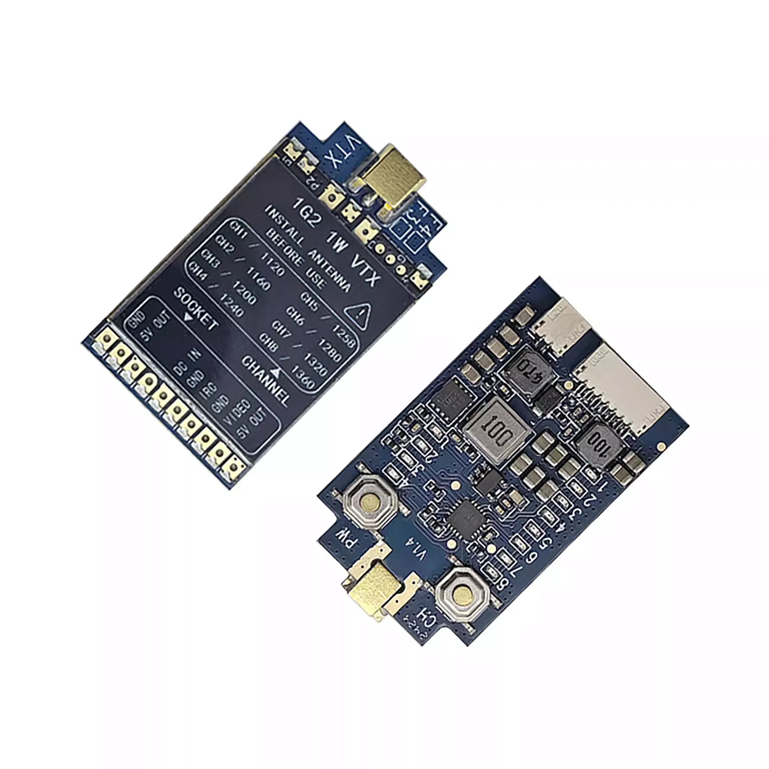 1,2G/1,3G 1W 8CH VTX Video Sender Video Empfänger Drahtlose FPV Simulation Bild Übertragung Unterstützt IRC Protokoll
