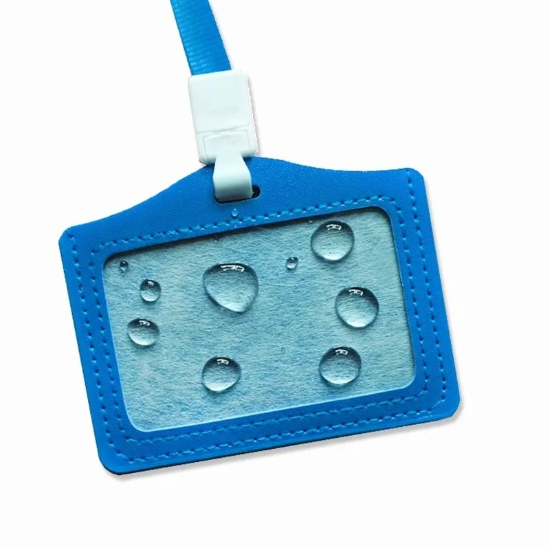 Nurse Card Holders Work Cards ID Card Holder Waterproof Candy Color PU Cover 2PCS badge holder