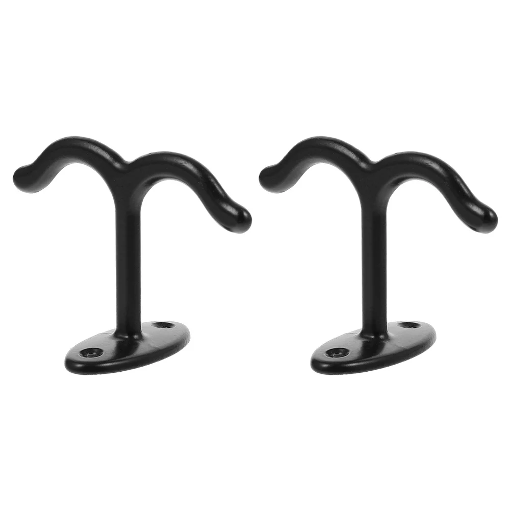 

2 Pcs Double Hook Wood Wall Hanging Plant Plasterboard Keys Coat Hooks Zinc Alloy Toggle Hats