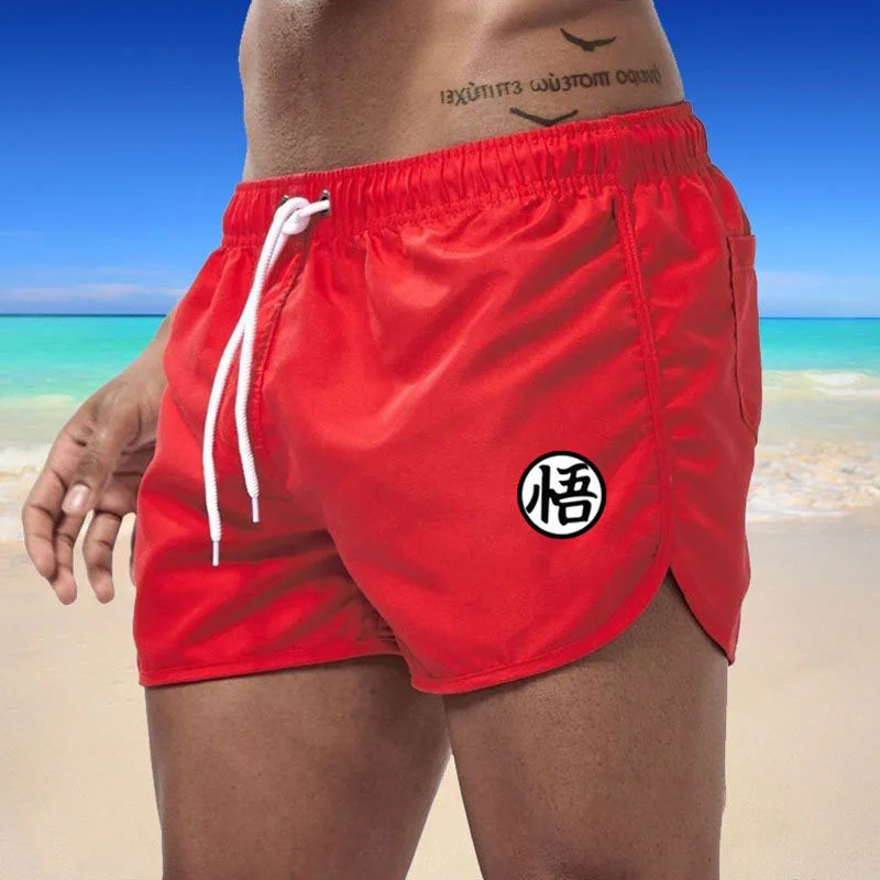 Men's summer beach pants suitable for both men and women, quick drying swimming pants, jogging sports and casual shorts 5