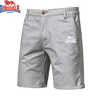 Embroidered LONSDAL Summer 100% Cotton Shorts for Men High Quality Casual Business Social Elastic Waist Beach Shorts 2