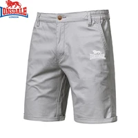 Embroidered LONSDAL Summer 100% Cotton Shorts for Men High Quality Casual Business Social Elastic Waist Beach Shorts 2