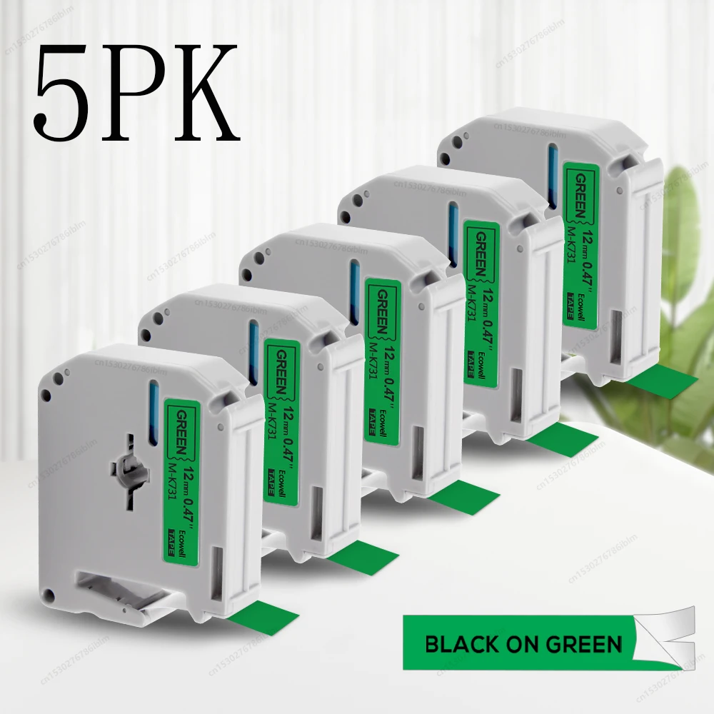 Multi-Pack Label Tape for P-touch Label Printers - Black on White