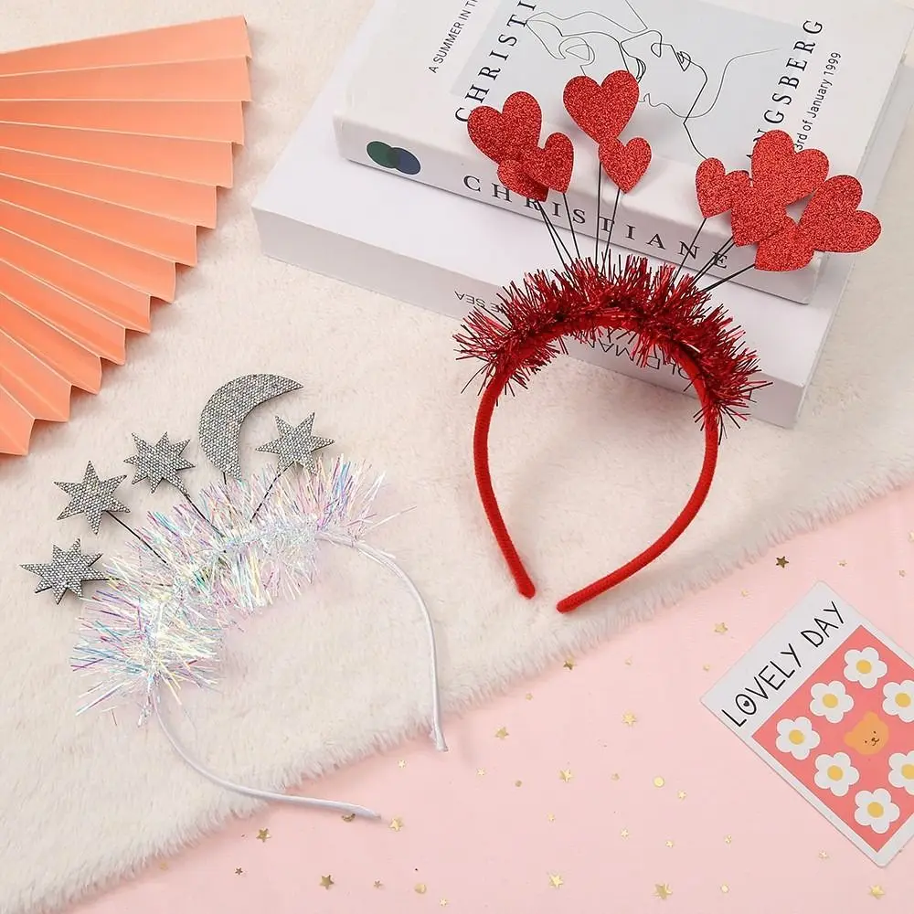 

Lovely Red Heart Hair Band Hair Accessories Hair Ornament Love Heart Hairbands Hair Hoops Glitter Party Hair Decoration