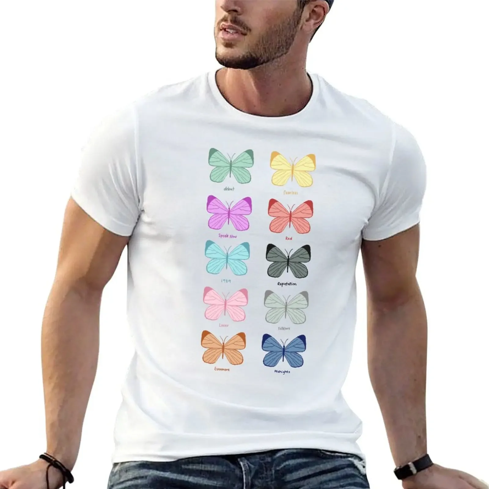 

Butterfly Eras T-shirt hippie clothes animal prinfor boys heavyweights mens t shirts