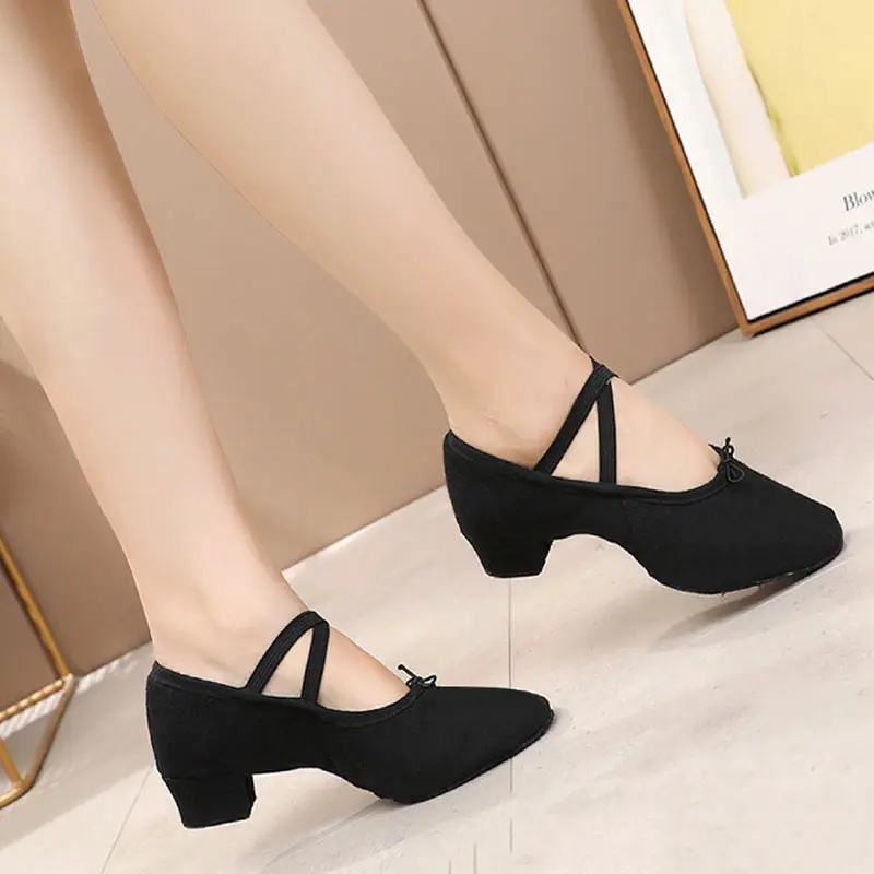 Ballet Dance Shoes Women Teacher Stage Training Shoes Soft Sole Slippers Yoga Practice Girl's Jazz Dancing Performa