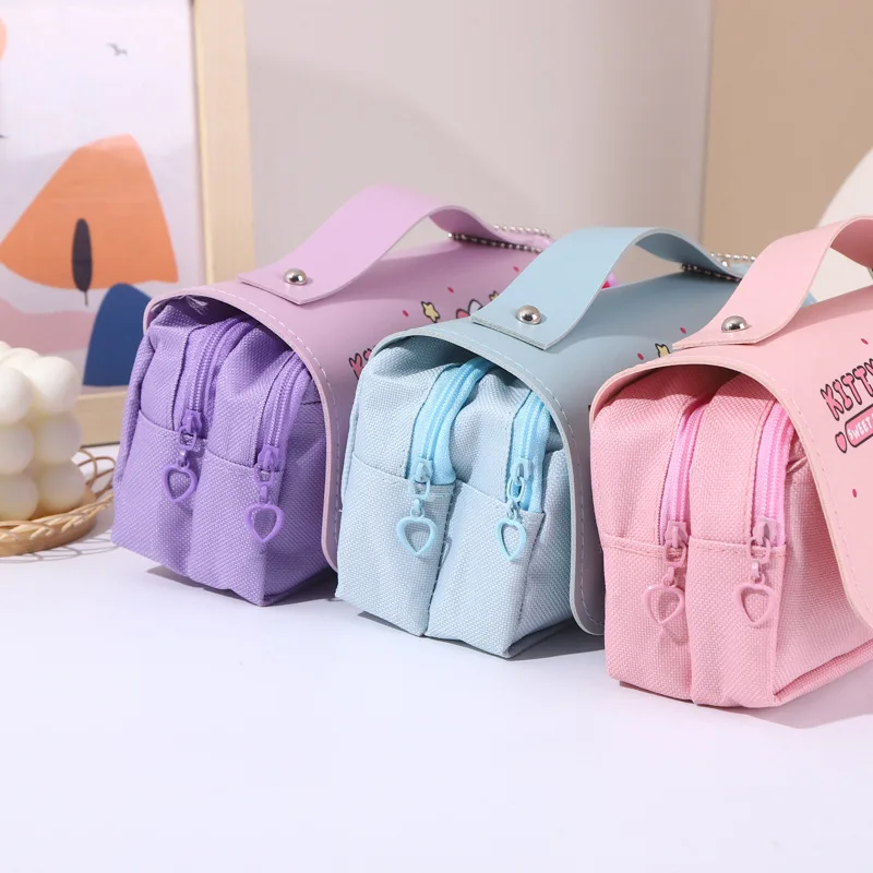 

6pcs/ лот Kawaii Sanrio Kitty Cat портативный карандашный чехол творческий большие возможности карандашный ящик канцелярские принадлежности ручка мешок школьные принадлежности