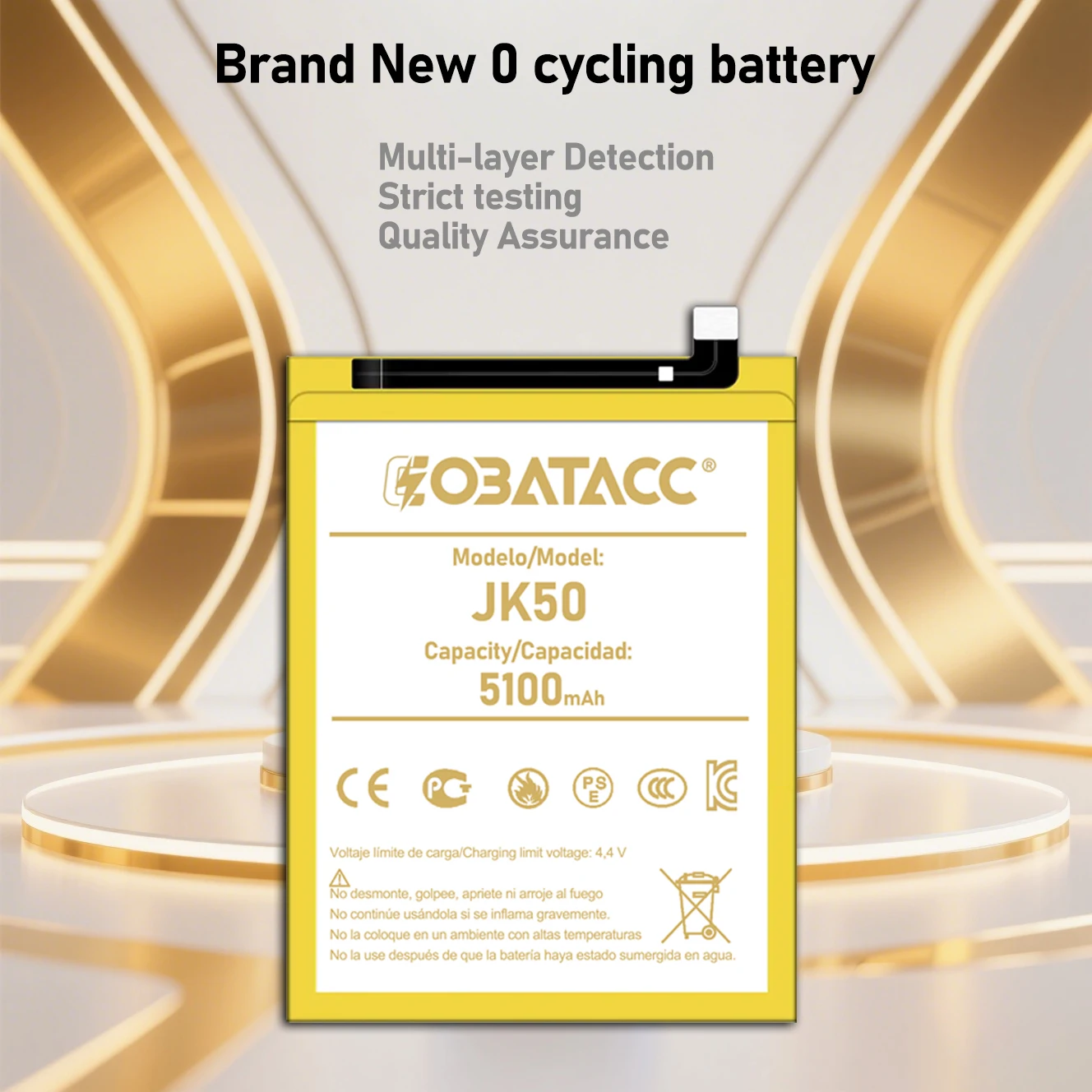 High-Capacity EOBATACC Battery with Free Tools - 6000mAh, 100% New