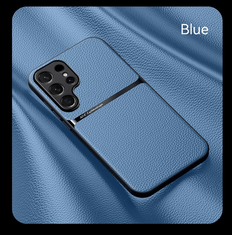 Premium Magnetic Leather Phone Case - Shockproof Cover