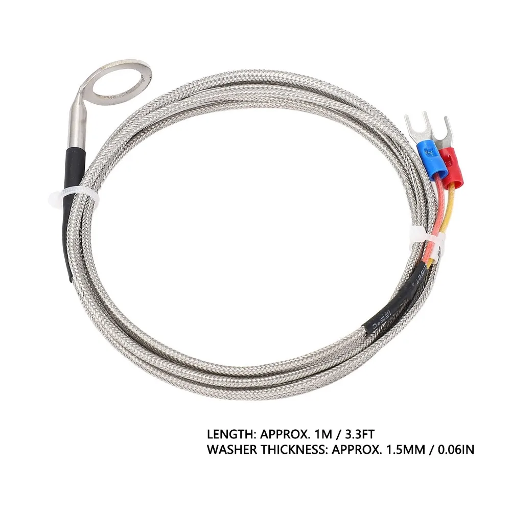 Enhanced Stainless Steel K Type Thermocouple Probe with Angled Bend and Fast Response (-40~1000°C)