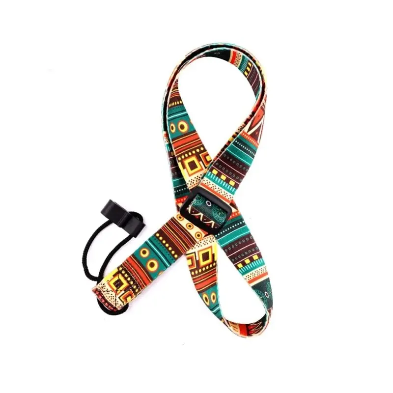 Guitar Strap Miwayer Ethnic Style Ukulele Strap Durable Adjustable Clip-on Hawaii Guitar Belt Sling Instrument Guitar Accessories