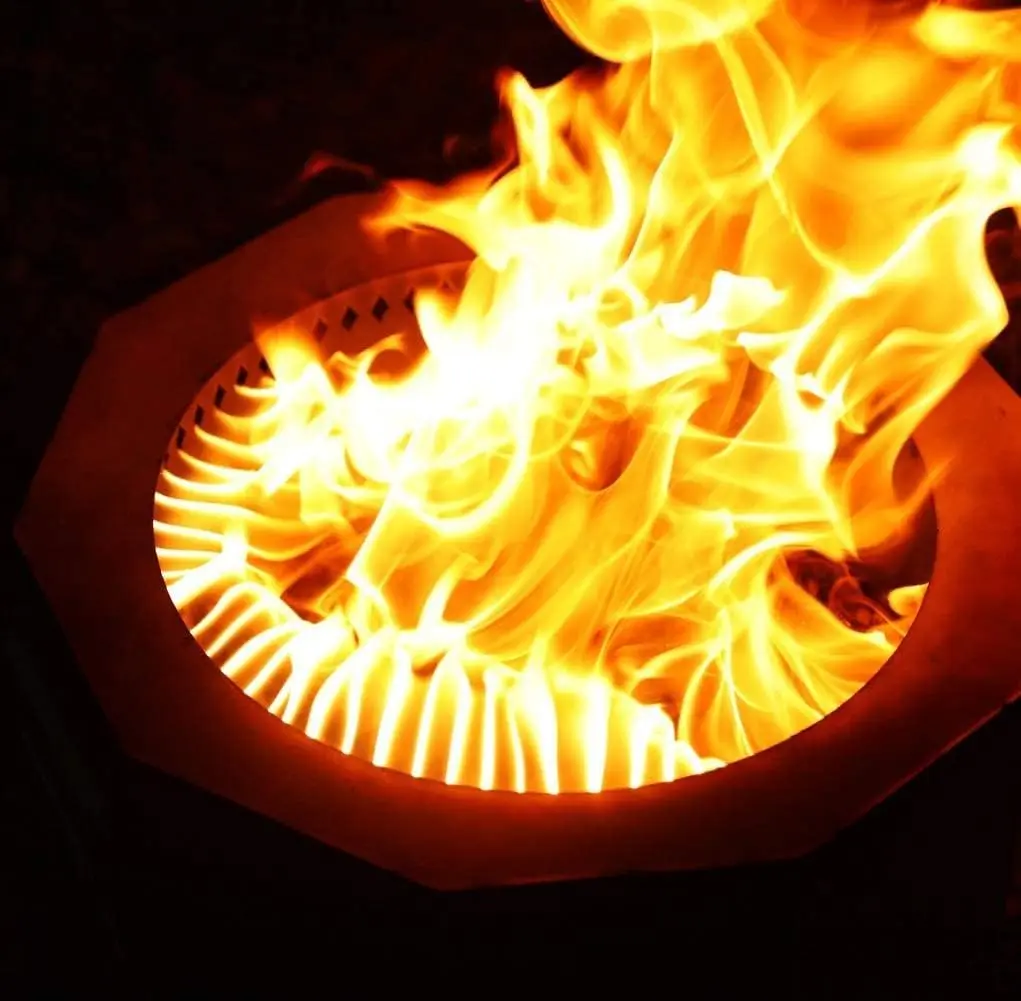 Stainless Steel Fire Pit - Smokeless Portable Design Woodpellet Firepits with Enhanced Airflow for Efficient Flames 3