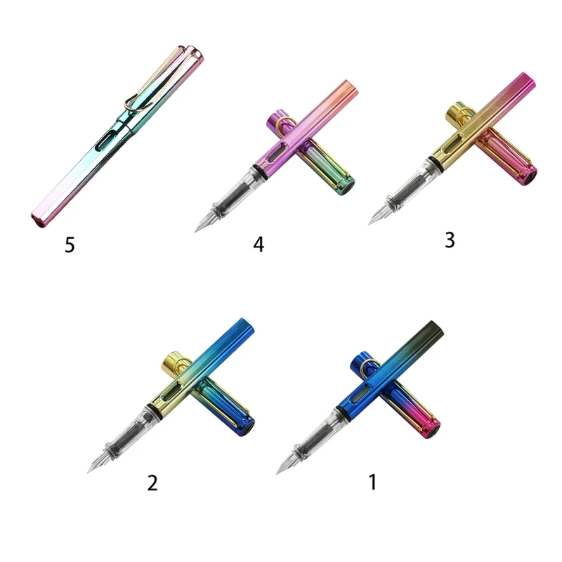 MetallicColorFountainPenEFNibGiftWritingPenforStudents