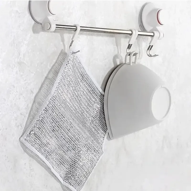 1/3/5Pcs Wire Dishwashing Rag, Multifunctional Non-Scratch Wire Dishcloth for Cleaning Kitchen Bathroom