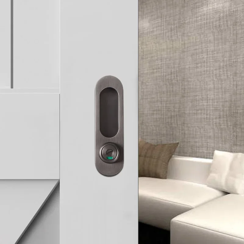 Sliding Door Lock Hook Lock Wooden Door Move Handle Swing Invisible Bathroom Bathroom Kitchen Balcony