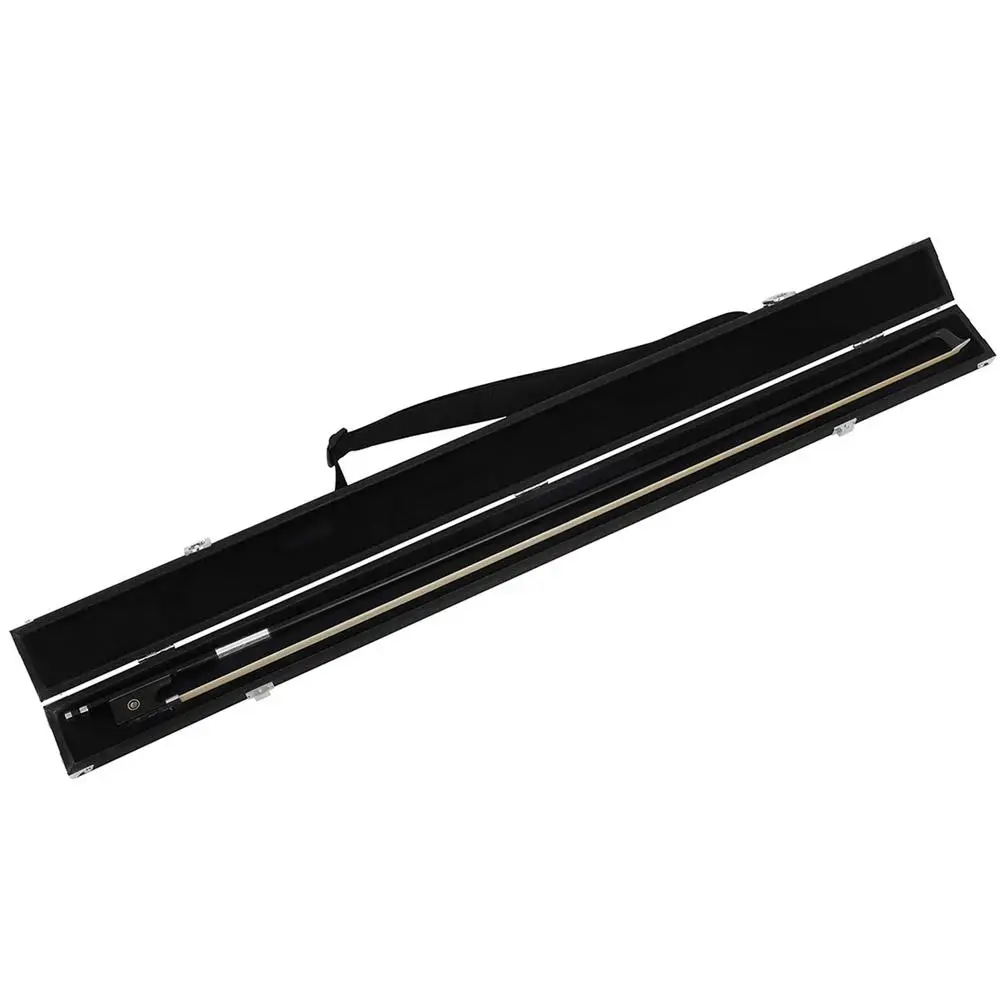 

4/4 Violin Bow With Bow Box Carbon Fiber Ponytail Hair Ebony Sheepskin Bow For Beginer Violin Accessories