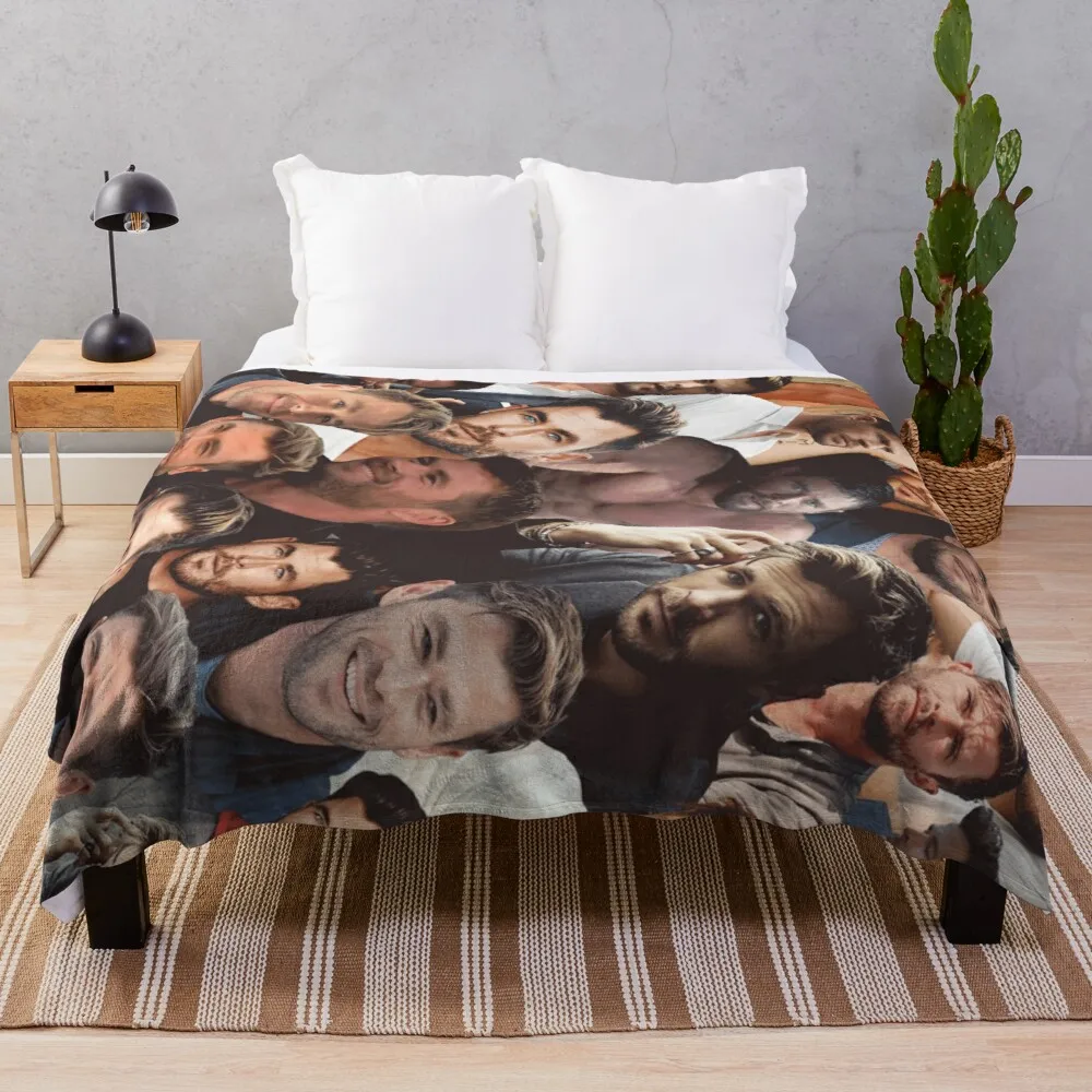 

Chris Hemsworth photo collageThrow Blanket Thin Blanket