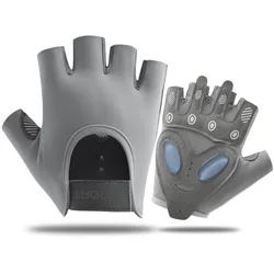 Premium Slip - Resistant Fitness & Weight Lifting Gloves - L (Gray)