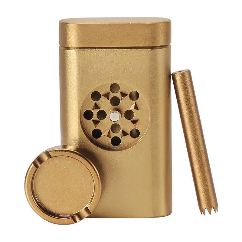 Grinder Zigaretten-Dugout-Pfeifenset Raucherhalter Pfeife Zigarettenspitze Pfeifenaufbewahrungskoffer_voghion.com