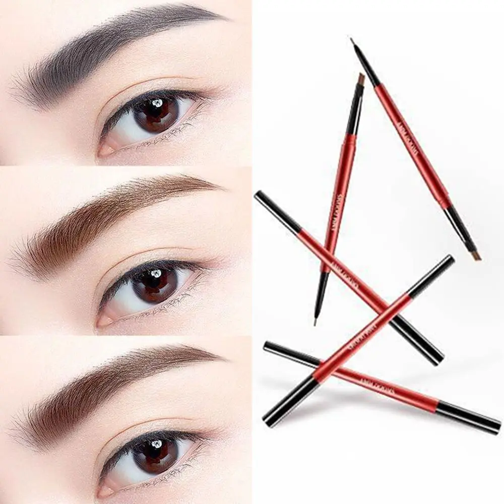 

6 Color 2 in 1 Double Head Eyebrow Pencil Waterproof Long-lasting No Blooming Eye Brow Tattoo Pen Makeup Tool Cosmetic