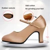 Dance Shoes Latin Woman Standard Ballroom Dancing Shoes Satin 3.5cm/5cm/7cm High Heel Modern Quickstep Foxtrot Waltz Shoes 4