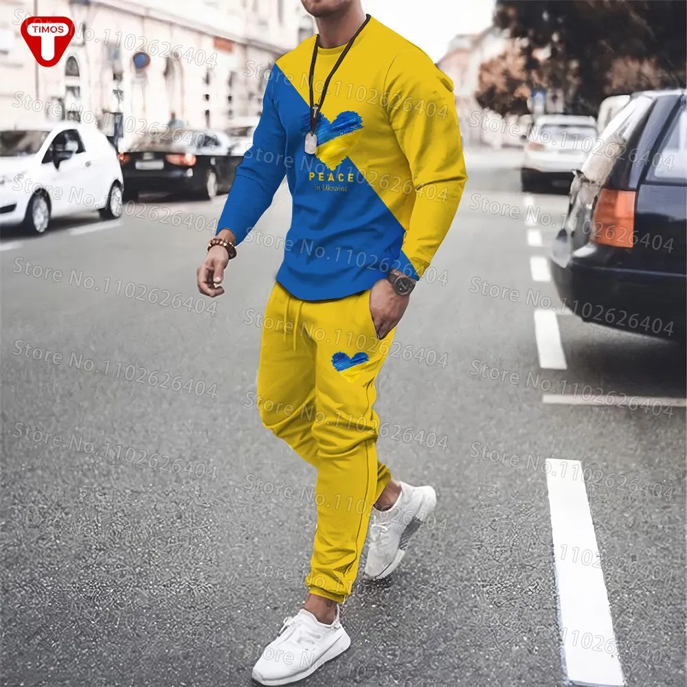 Ukraine Clothes Men Tracksuit T-Shirt Pants Large Casual Trend 3D Printed Women Sports Suits Ukrainian Style Suites