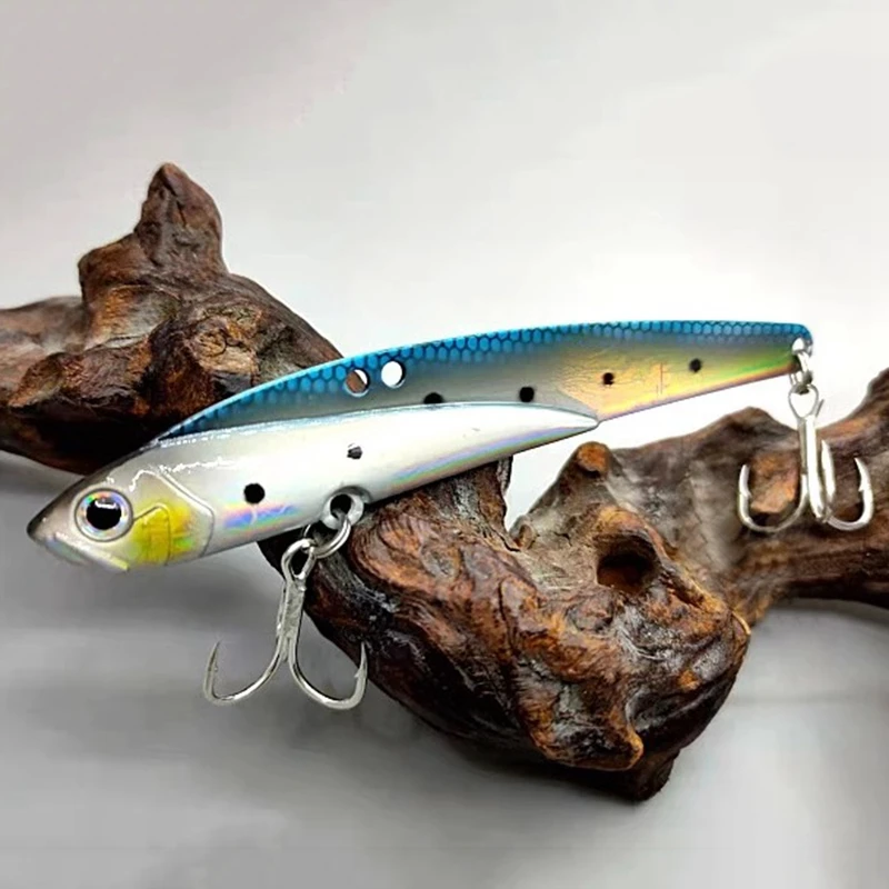 VIB Fishing Lure Metal Jig Sinking Vibrating Blade Lures Hard Bait Big Blade Cast Treble Hooks Fishing Tackle Sea Fishing Lures